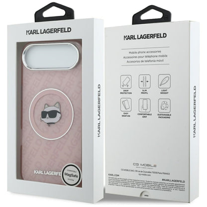 MagSafe Case for Apple iPhone 17 Air, Karl Lagerfeld, IML Choupette's Head, Pink