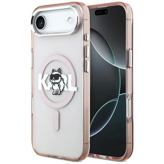Θήκη MagSafe για Apple iPhone 17 Air, Karl Lagerfeld, IML Sketch Logo Choupette, Ροζ