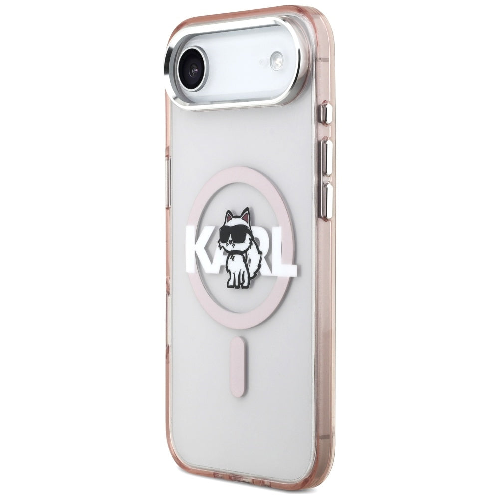 Θήκη MagSafe για Apple iPhone 17 Air, Karl Lagerfeld, IML Sketch Logo Choupette, Ροζ
