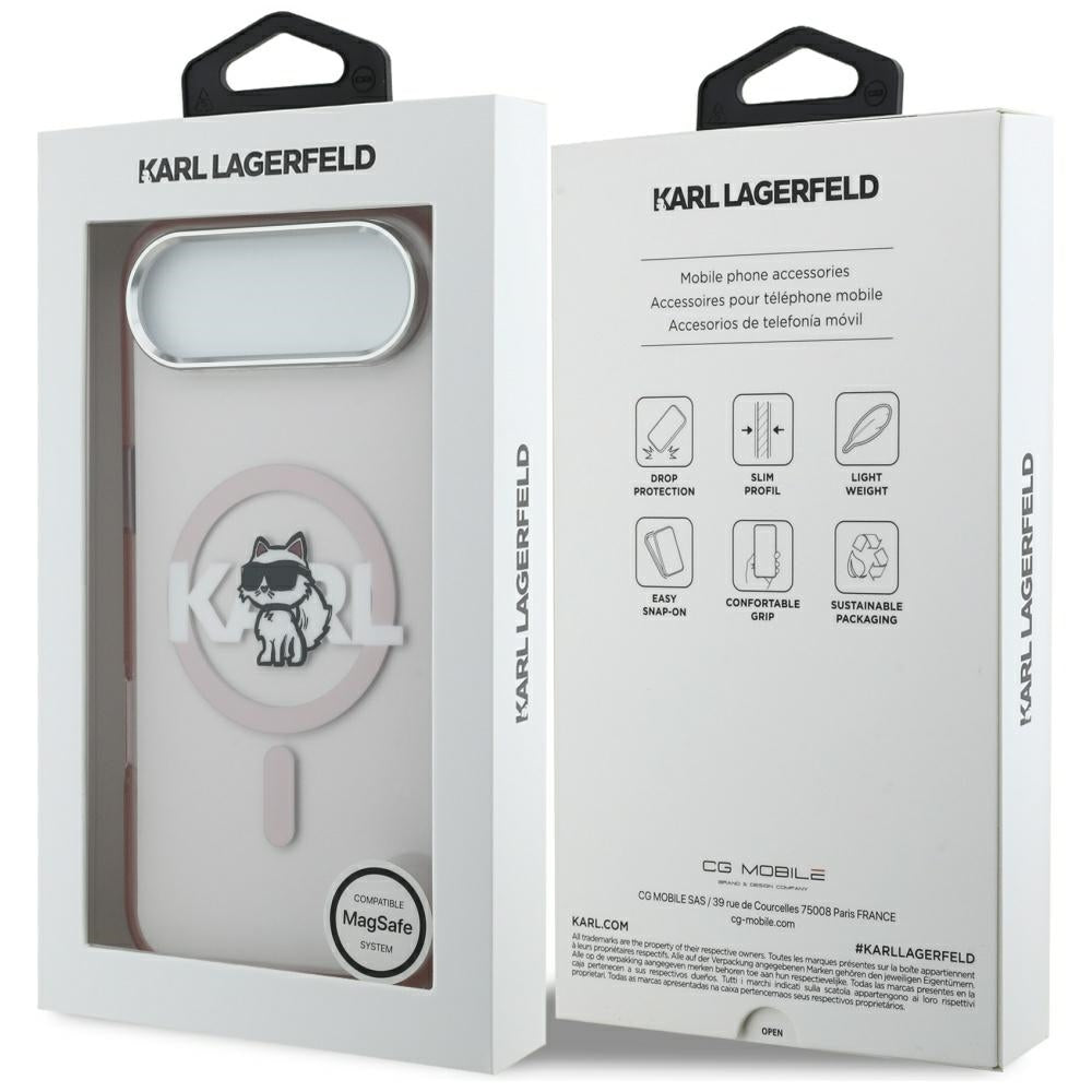 Θήκη MagSafe για Apple iPhone 17 Air, Karl Lagerfeld, IML Sketch Logo Choupette, Ροζ