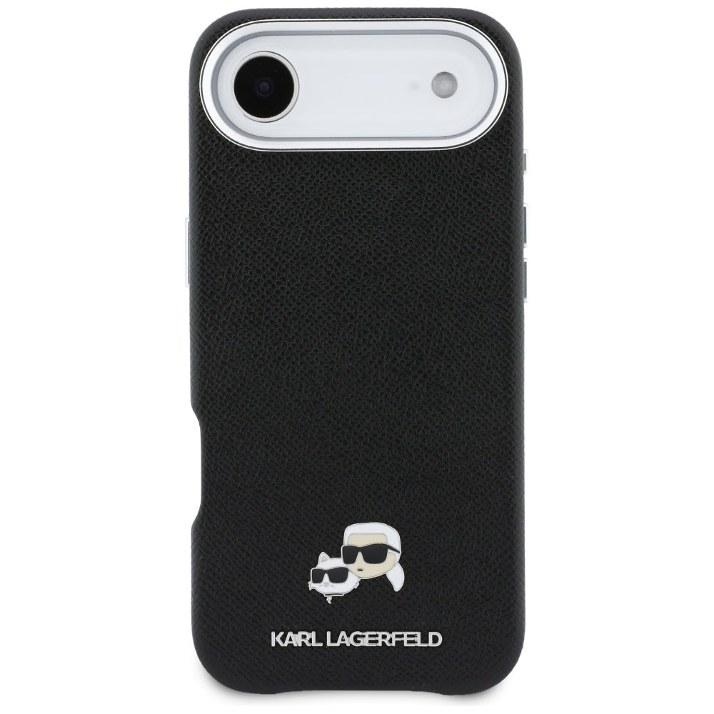 Θήκη MagSafe για Apple iPhone 17 Air, Karl Lagerfeld, Karl & Choupette Head's Pin, Μαύρη