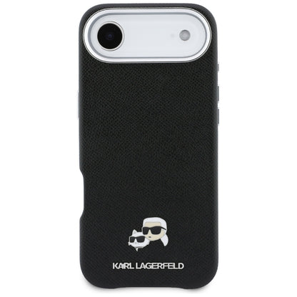 Θήκη MagSafe για Apple iPhone 17 Air, Karl Lagerfeld, Karl & Choupette Head's Pin, Μαύρη