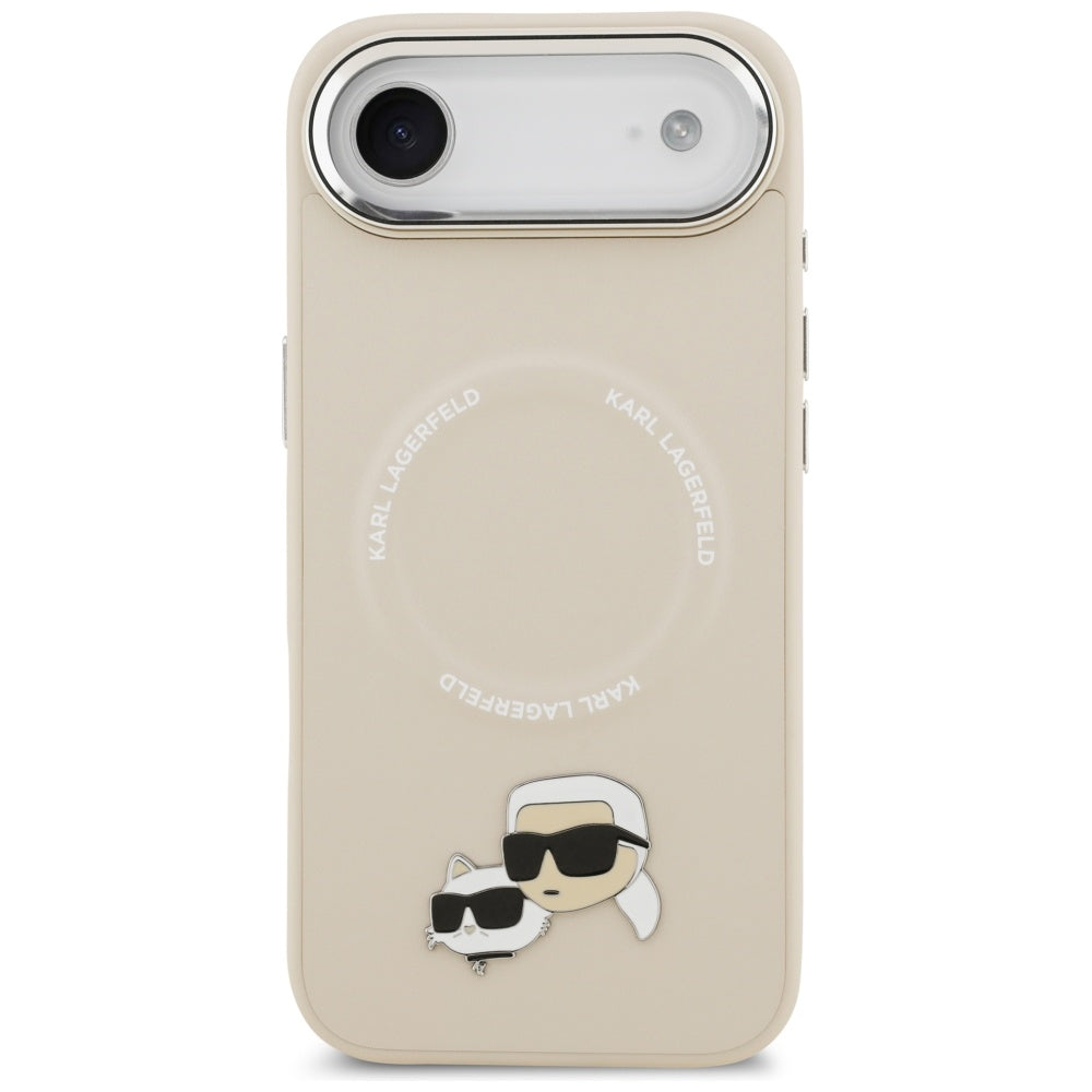 Θήκη MagSafe για Apple iPhone 17 Air, Karl Lagerfeld, Karl & Choupette Pins, Μπεζ