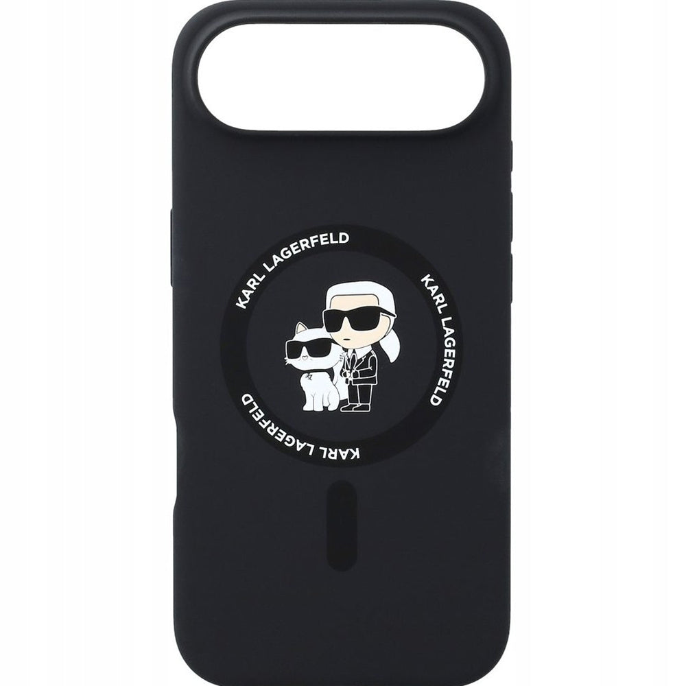 Θήκη MagSafe για Apple iPhone 17 Air, Karl Lagerfeld, Ring Karl & Choupette, Μαύρη