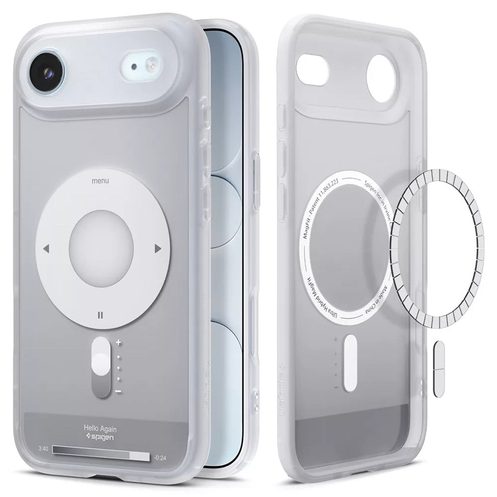 Θήκη MagSafe για Apple iPhone 17 Air, Spigen, Ultra Hybrid Classic, Ασημί