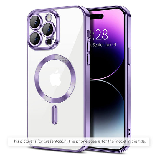 Θήκη MagSafe για Apple iPhone 17 Air, Techsuit, Luxury Crystal, Ανοιχτό Μωβ
