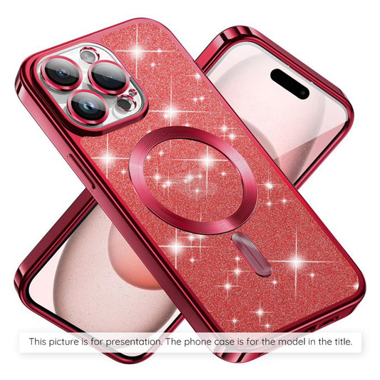 Θήκη MagSafe για Apple iPhone 17 Air, Techsuit, Luxury Glitter, Ροζ