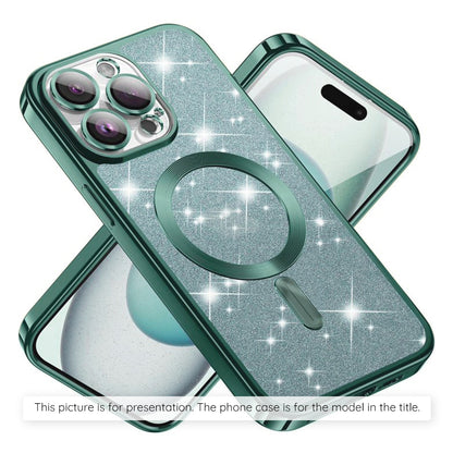 Θήκη MagSafe για Apple iPhone 17 Air, Techsuit, Luxury Glitter, Ανοιχτό Πράσινο