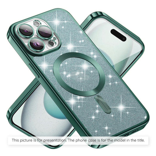 Θήκη MagSafe για Apple iPhone 17 Air, Techsuit, Luxury Glitter, Ανοιχτό Πράσινο