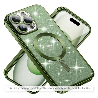 Θήκη MagSafe για Apple iPhone 17 Air, Techsuit, Luxury Glitter, Σκούρο Πράσινο
