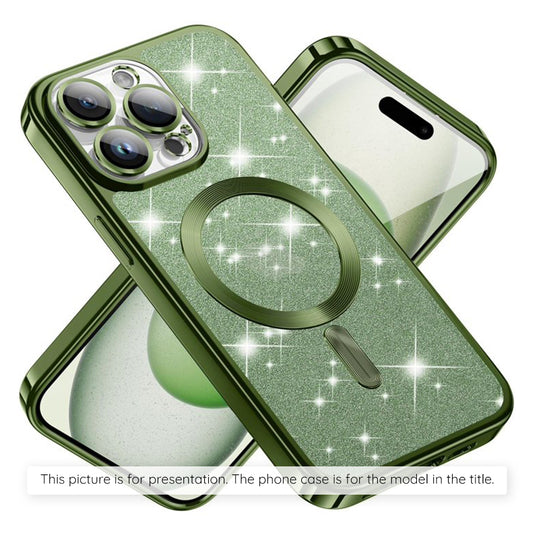 Θήκη MagSafe για Apple iPhone 17 Air, Techsuit, Luxury Glitter, Σκούρο Πράσινο