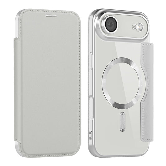 Θήκη MagSafe για Apple iPhone 17 Air, Techsuit, SmartMag Book, Γκρι