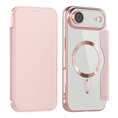 Θήκη MagSafe για Apple iPhone 17 Air, Techsuit, SmartMag Book, Ροζ