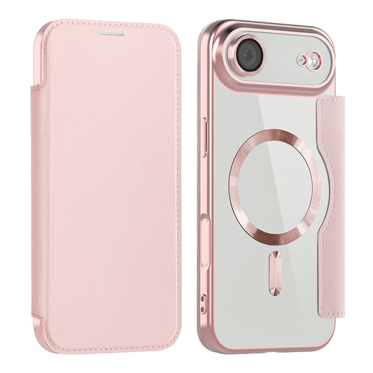 Θήκη MagSafe για Apple iPhone 17 Air, Techsuit, SmartMag Book, Ροζ