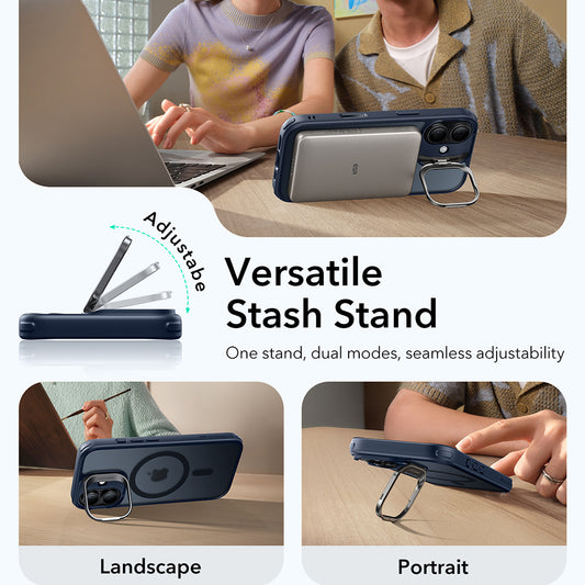 Θήκη MagSafe για Apple iPhone 17, ESR, Classic Hybrid Kickstand, Σατινέ Μπλε