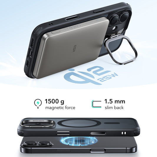 Θήκη MagSafe για Apple iPhone 17, ESR, Classic Hybrid Kickstand, Ματ Μαύρη