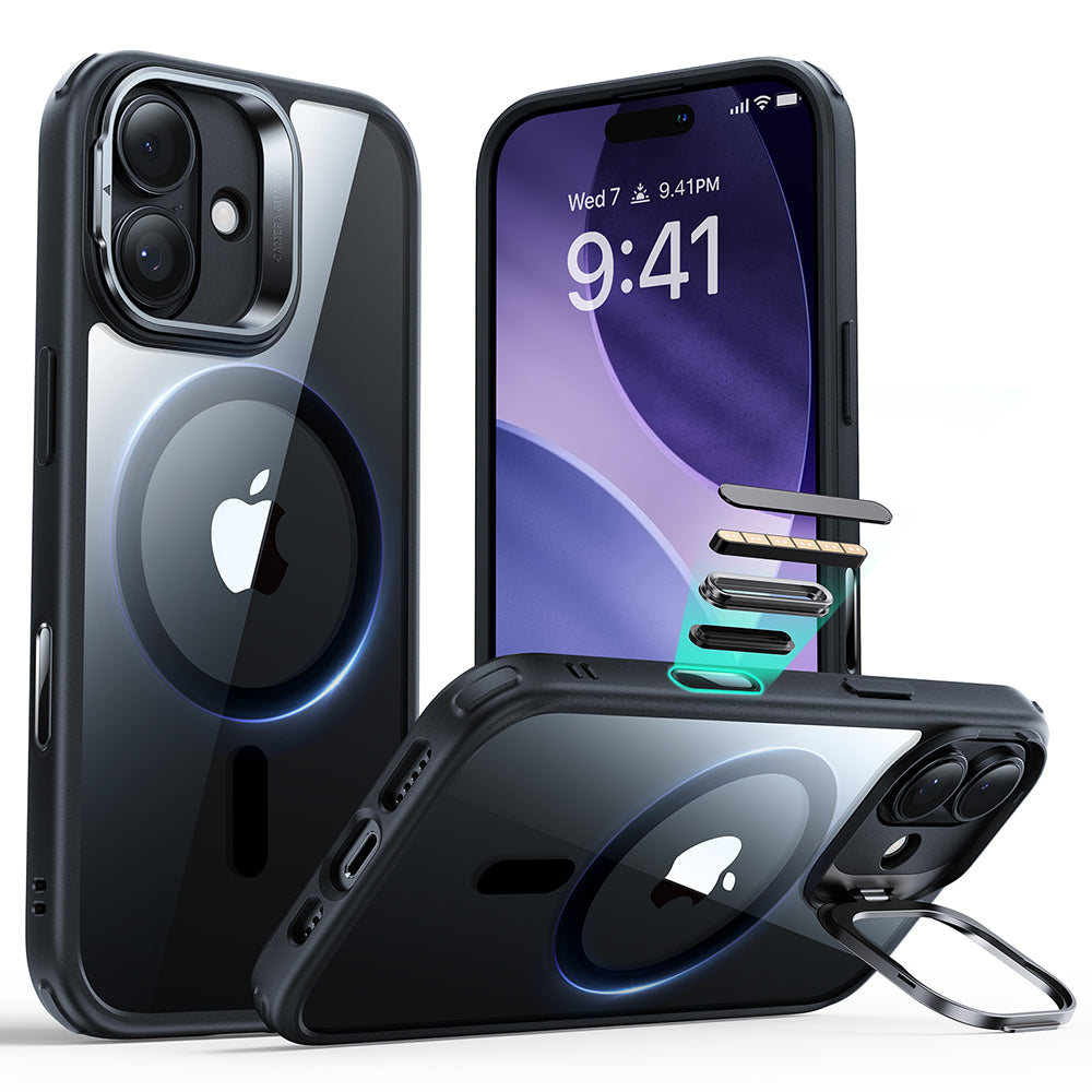 Θήκη MagSafe για Apple iPhone 17, ESR, Classic Hybrid Kickstand, Διάφανη Μαύρη