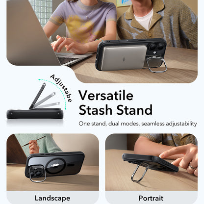Θήκη MagSafe για Apple iPhone 17, ESR, Classic Hybrid Kickstand, Διάφανη Μαύρη