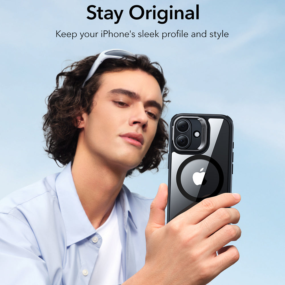 Θήκη MagSafe για Apple iPhone 17, ESR, Classic Hybrid Kickstand, Διάφανη Μαύρη
