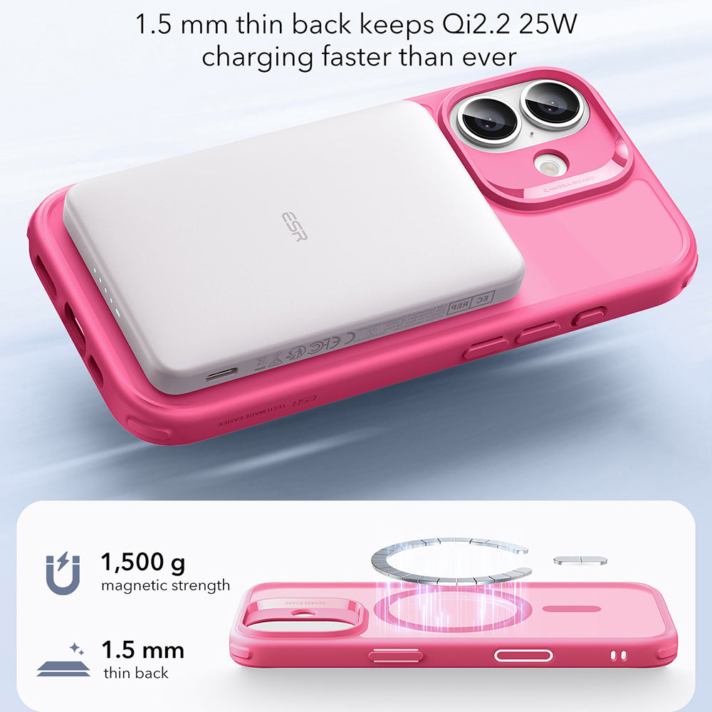 Θήκη MagSafe για Apple iPhone 17, ESR, Classic Hybrid, Ροζ Σατέν
