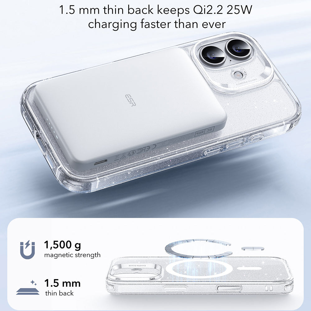 Θήκη MagSafe για Apple iPhone 17, ESR, Classic Hybrid Shimmer, Διαφανής