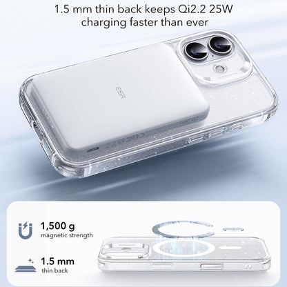 Θήκη MagSafe για Apple iPhone 17, ESR, Classic Hybrid Shimmer, Διαφανής
