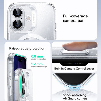 Θήκη MagSafe για Apple iPhone 17, ESR, Classic Hybrid Shimmer, Διαφανής