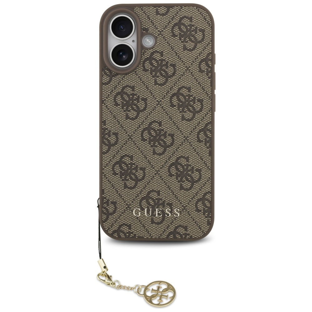 Θήκη MagSafe για Apple iPhone 17, Guess, 4G Charm Cradle, Καφέ