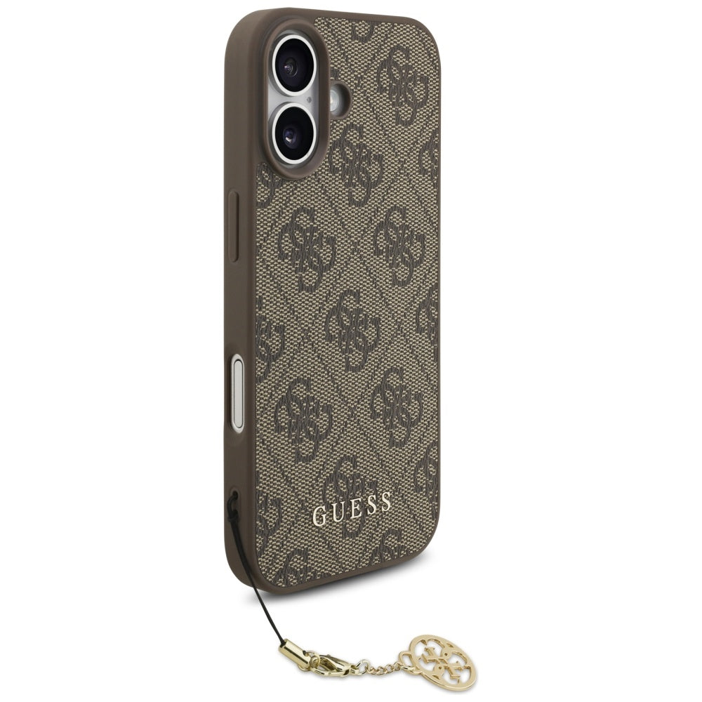 Θήκη MagSafe για Apple iPhone 17, Guess, 4G Charm Cradle, Καφέ