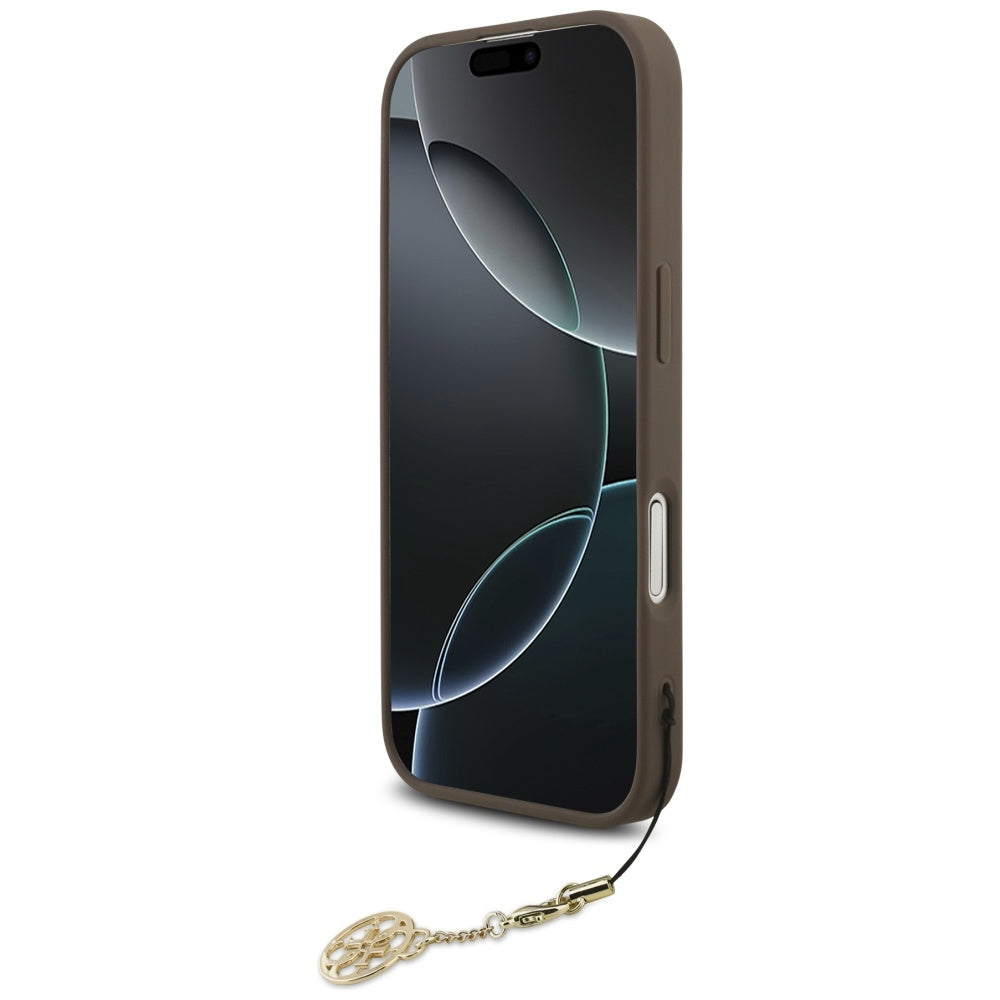 Θήκη MagSafe για Apple iPhone 17, Guess, 4G Charm Cradle, Καφέ
