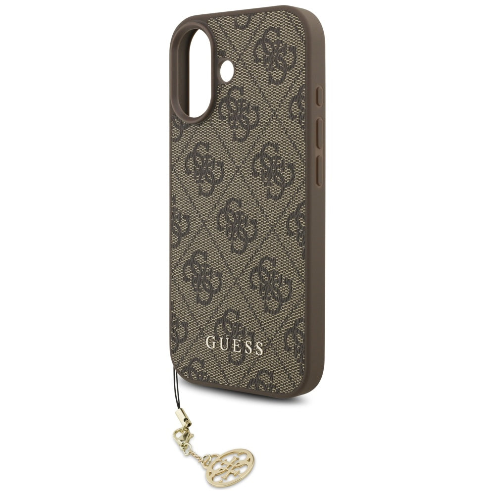 Θήκη MagSafe για Apple iPhone 17, Guess, 4G Charm Cradle, Καφέ