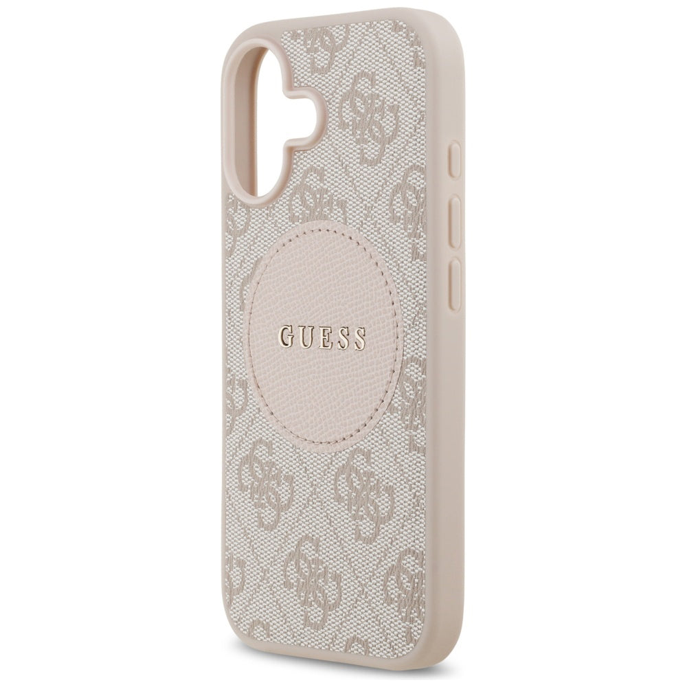 Θήκη MagSafe για Apple iPhone 17, Guess, 4G Circle Classic Logo, Ροζ