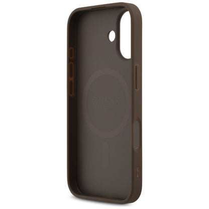 Θήκη MagSafe για Apple iPhone 17, Guess, 4G Printed Stripes, Καφέ