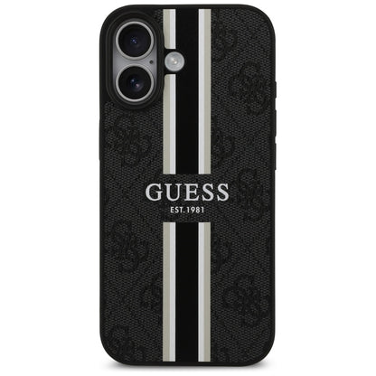 Θήκη MagSafe για Apple iPhone 17, Guess, 4G Printed Stripes, Μαύρη