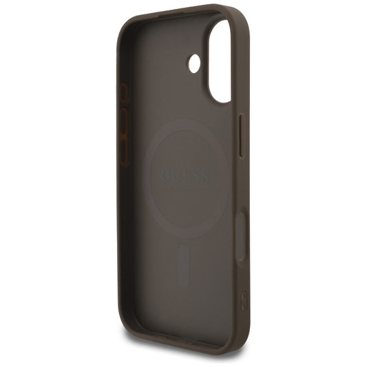 MagSafe Case for Apple iPhone 17, Guess, 4G Ring Classic Logo, Brown