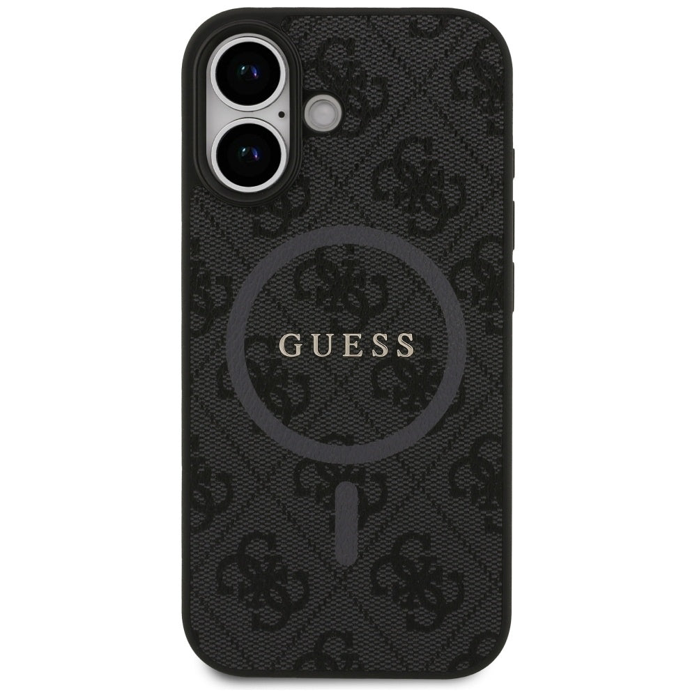 MagSafe Case for Apple iPhone 17, Guess, 4G Ring Classic Logo, Black