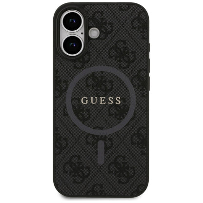 MagSafe Case for Apple iPhone 17, Guess, 4G Ring Classic Logo, Black