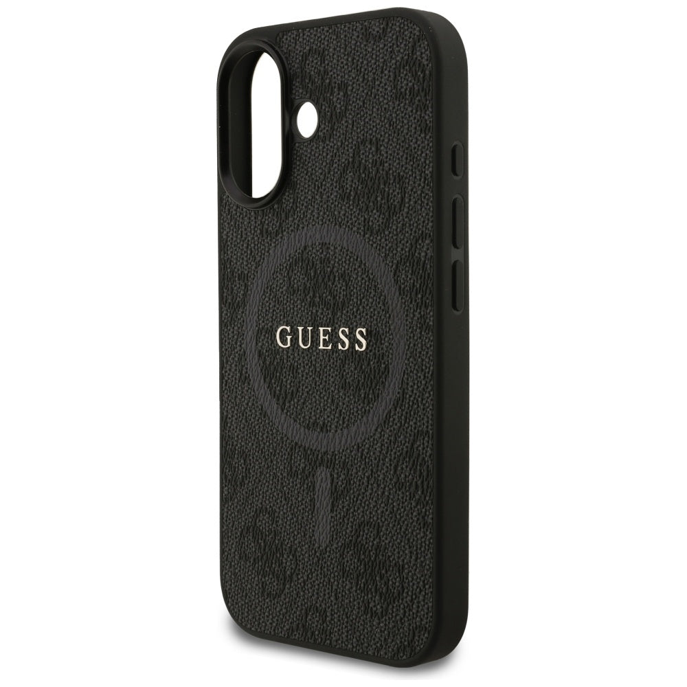 MagSafe Case for Apple iPhone 17, Guess, 4G Ring Classic Logo, Black