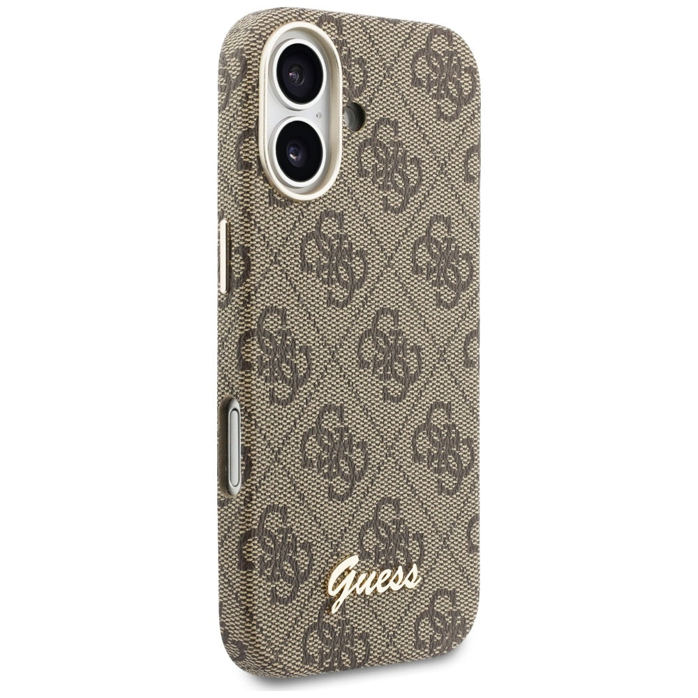 MagSafe Case for Apple iPhone 17, Guess, 4G Script Logo, Brown