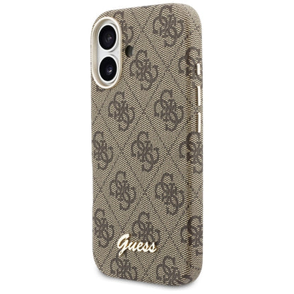 MagSafe Case for Apple iPhone 17, Guess, 4G Script Logo, Brown
