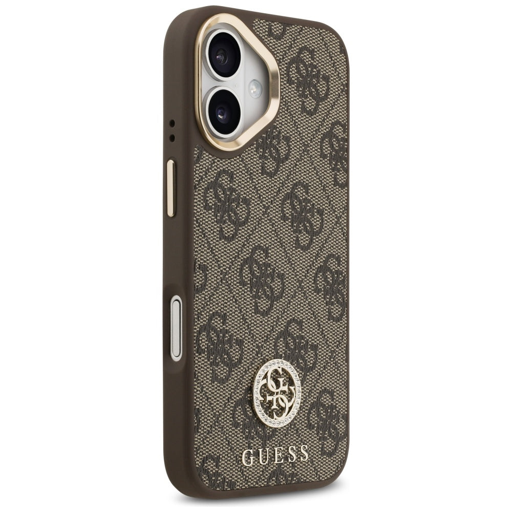 Θήκη MagSafe για Apple iPhone 17, Guess, 4G Strass Logo, Καφέ