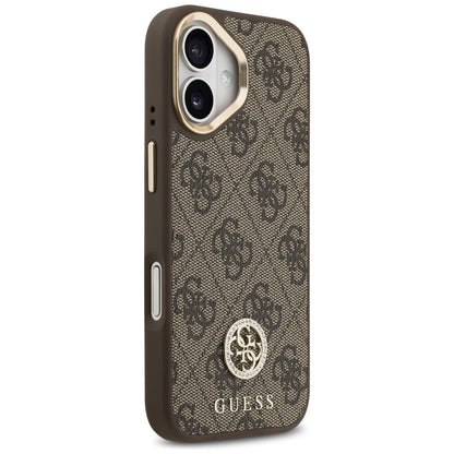 Θήκη MagSafe για Apple iPhone 17, Guess, 4G Strass Logo, Καφέ