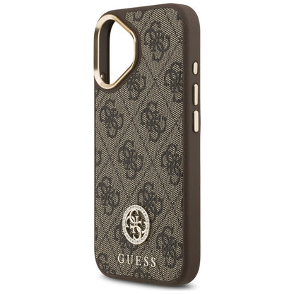 Θήκη MagSafe για Apple iPhone 17, Guess, 4G Strass Logo, Καφέ
