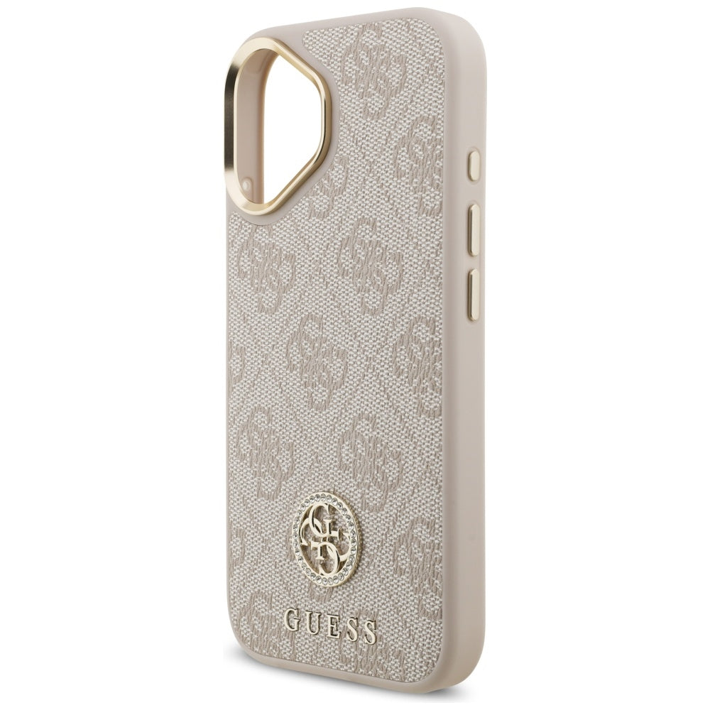 Θήκη MagSafe για Apple iPhone 17, Guess, 4G Strass Logo, Ροζ