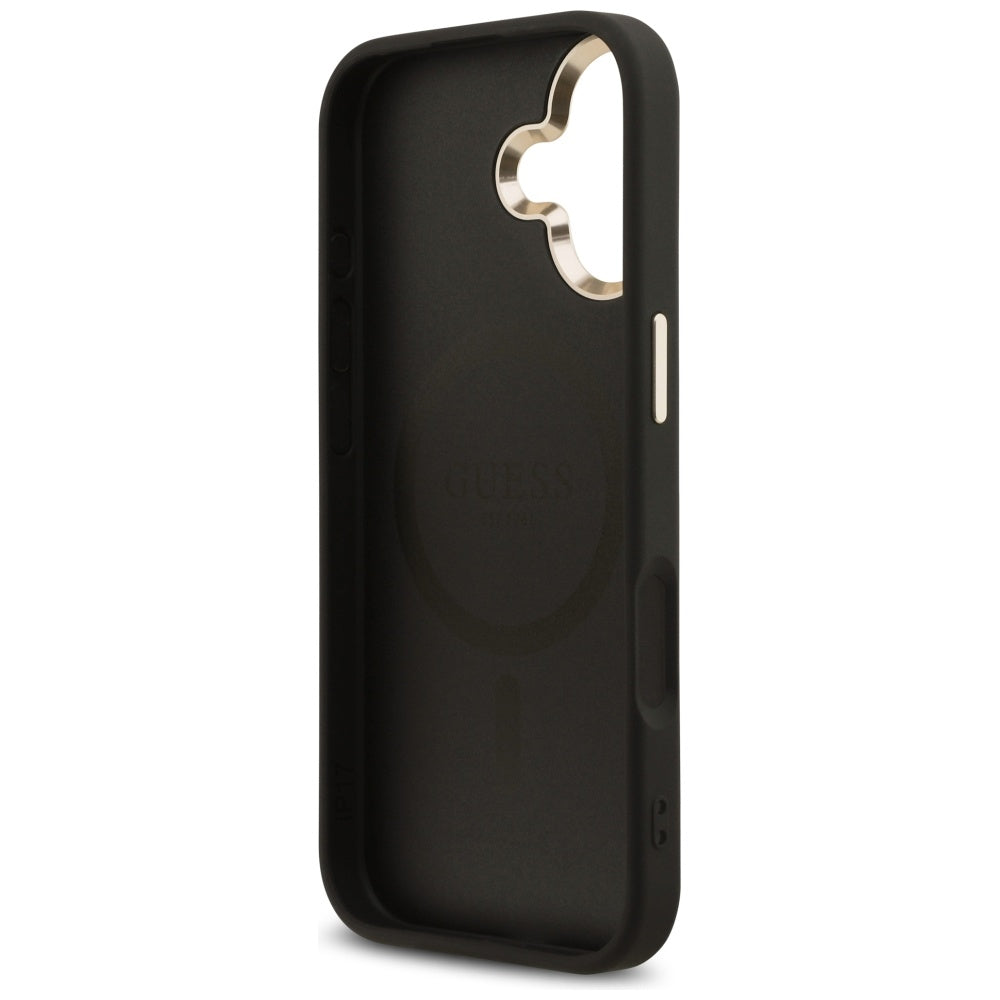 Θήκη MagSafe για Apple iPhone 17, Guess, 4G Triangle Diamond Logo, Μαύρη