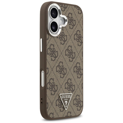 Θήκη MagSafe για Apple iPhone 17, Guess, 4G Triangle Logo, Καφέ Ασημί