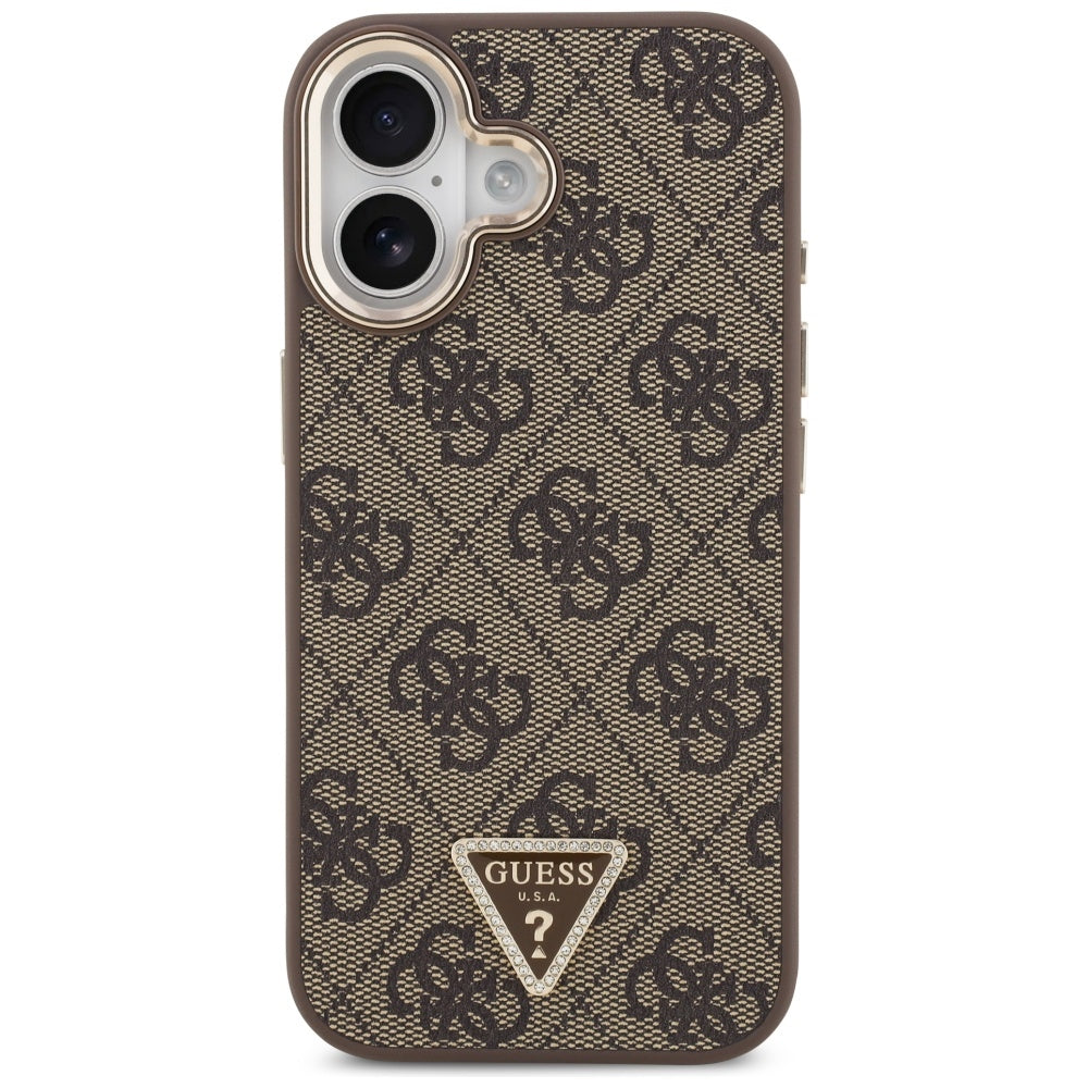 Θήκη MagSafe για Apple iPhone 17, Guess, 4G Triangle Logo, Χρυσοκαφέ