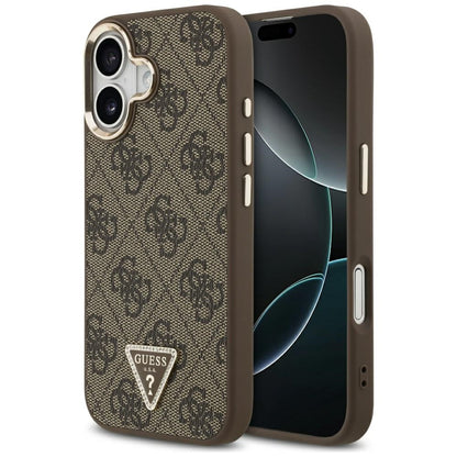 Θήκη MagSafe για Apple iPhone 17, Guess, 4G Triangle Logo, Χρυσοκαφέ