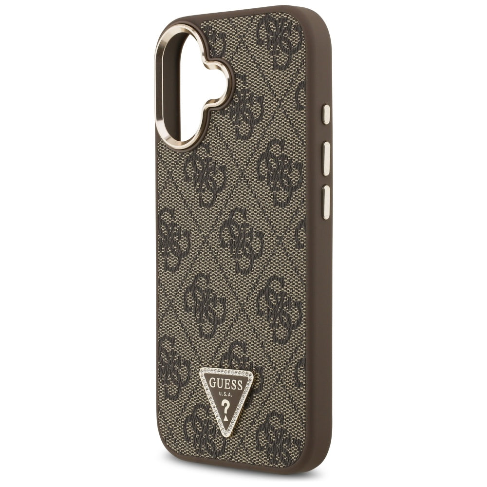 Θήκη MagSafe για Apple iPhone 17, Guess, 4G Triangle Logo, Χρυσοκαφέ
