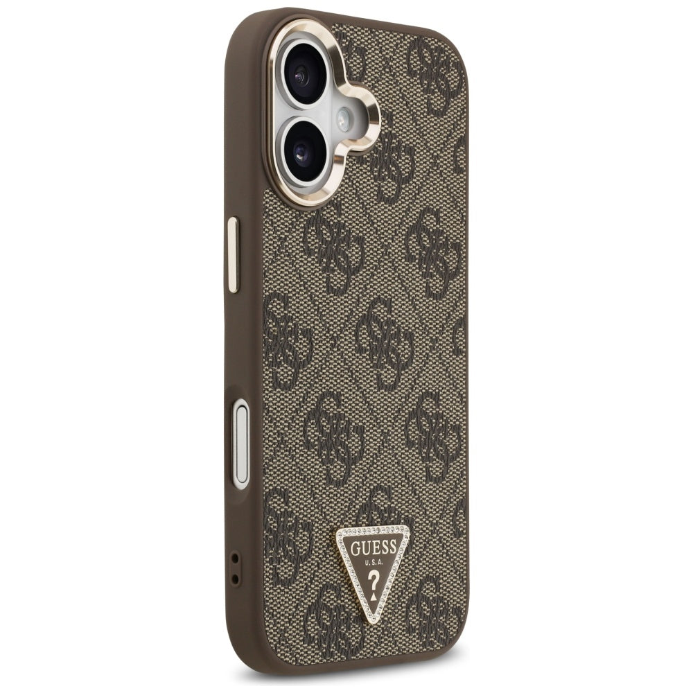 Θήκη MagSafe για Apple iPhone 17, Guess, 4G Triangle Logo, Χρυσοκαφέ